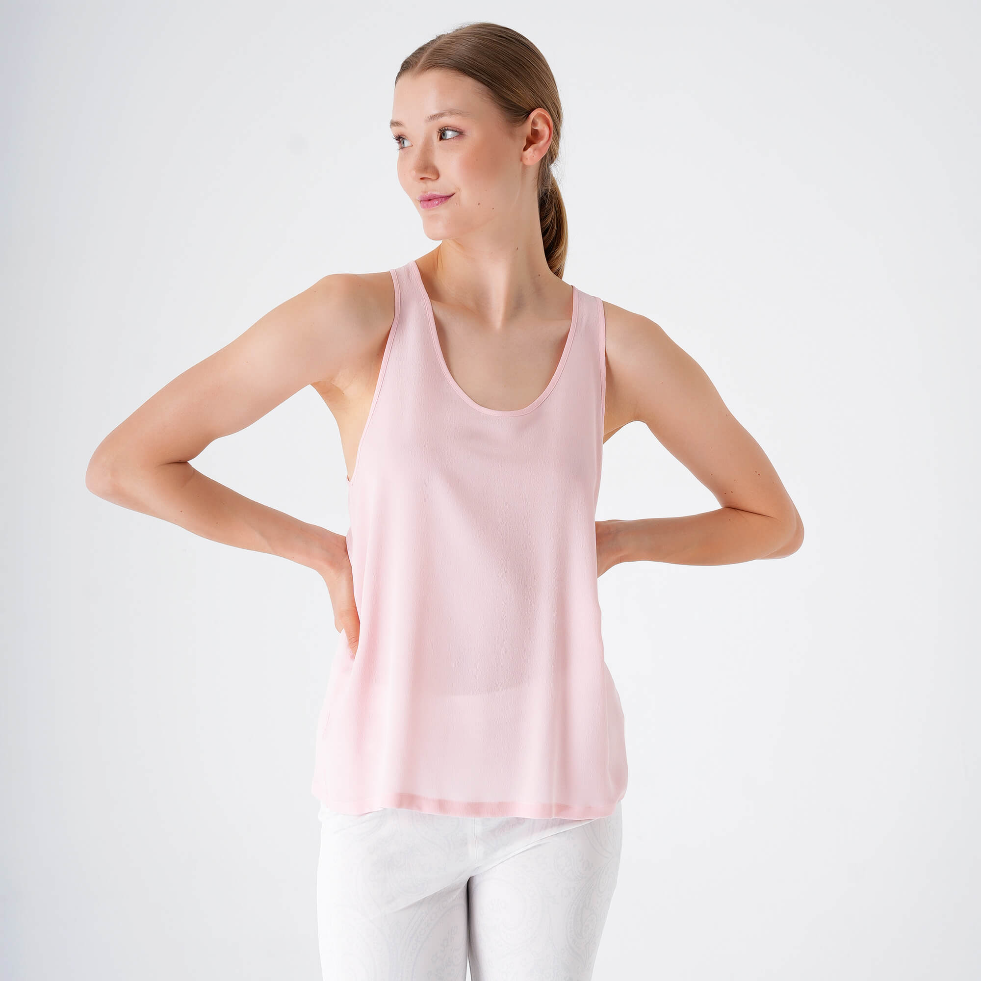 Etro - Pink Silk Sleeveless Blouse